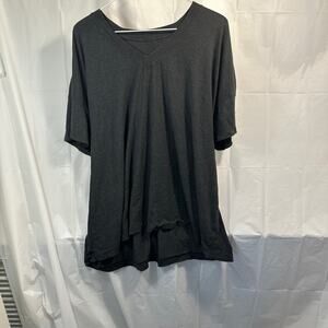 Lululemon Side Tie V-Neck T-Shirt In Heathered Black